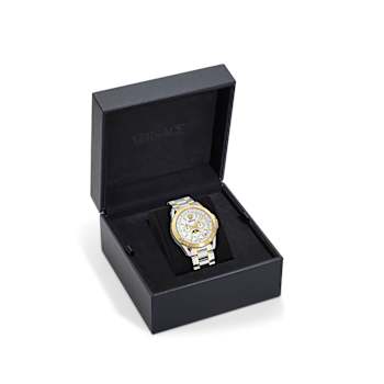 V-Galaxy Moonphase White Dial Two-tone Stainless Steel Bracelet Watch