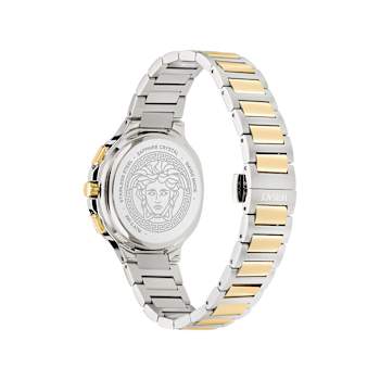 V-Chrono Square Green Dial Two-tone Stainless Steel Bracelet Watch