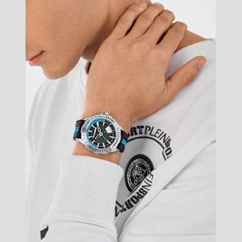 Rampage Stainless Steel Case Silicone Strap Watch