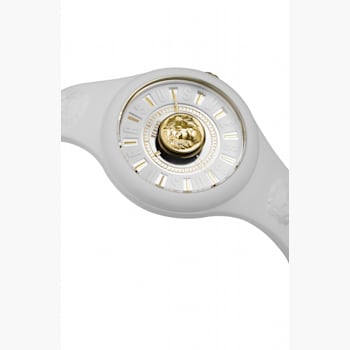 Versus Versace Fire Island Lion White Silicone Strap Watch