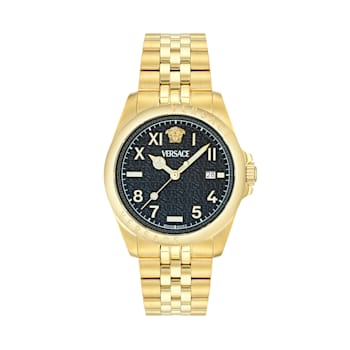 Versace Anteo Black Dial Bracelet Watch