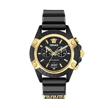 Icon Active Chronograph Transparent Black Case Watch