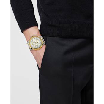 V-Galaxy Moonphase White Dial Two-tone Stainless Steel Bracelet Watch