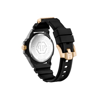 Philipp Plein The $kull Ecoceramic Black Silicone Strap Watch