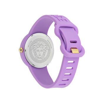 Medusa Pop Womens Watch Purple Case Purple Matte Dial Silicone Strap