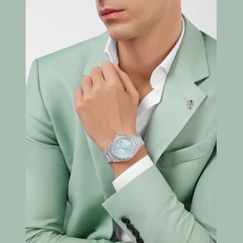 Date Superlative Stainless Steel Bracelet Mens Watch