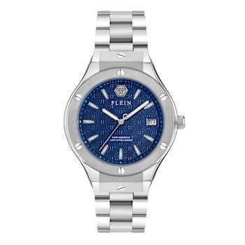Plein Underdog Blue Dial Stainless Steel Bracelet Watch