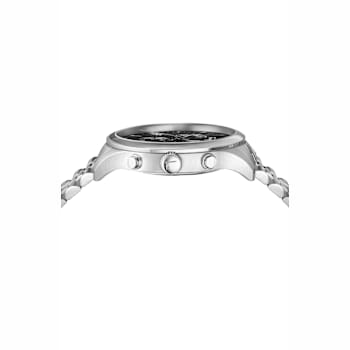 Ferragamo Duo Chrono Black Dial Stainless Steel Bracelet Watch