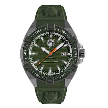 Urban Pulse Green Dial Silicone Strap Watch
