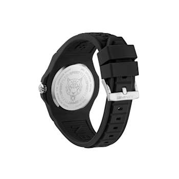 New Fearless Black Dial Silicone Strap Watch
