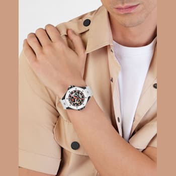 Plein $keleton Royal Silicone Strap Mens Watch