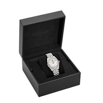 V-Code Silver Tone Dial Stainless Steel Bracelet Watch