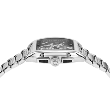 Versace Dominus Black Dial Stainless Steel Chronograph Watch