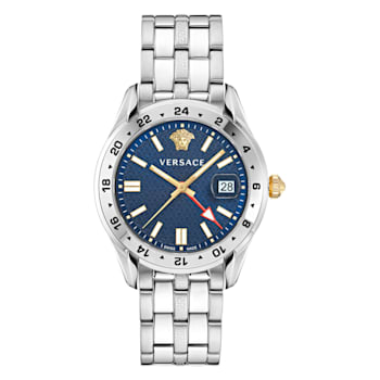 Versace Greca Time GMT Stainless Steel Bracelet Watch
