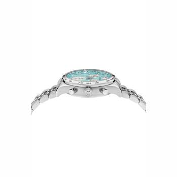 Hellenyium Chrono Petite Blue Bezel Stainless Steel Bracelet Watch