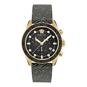 Versace Greca Dome Chrono Strap Watch