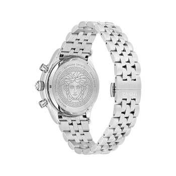 Hellenyium Chrono Petite Blue Bezel Stainless Steel Bracelet Watch