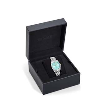 Versace Millenyium Light Blue Dial Stainless Steel Bracelet Watch