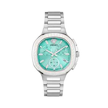 V-Chrono Square Blue Dial Stainless Steel Bracelet Watch
