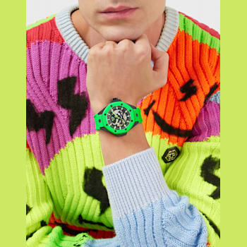 Plein $keleton Royal Silicone Strap Mens Watch