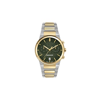 Ferragamo Sapphire Chrono Two-tone Bracelet Watch