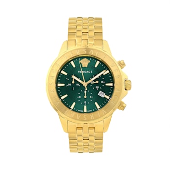 Versace chrono signature ip gold stainless steel bracelet watch shop