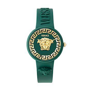 Medusa Pop Green Dial Silicone Watch