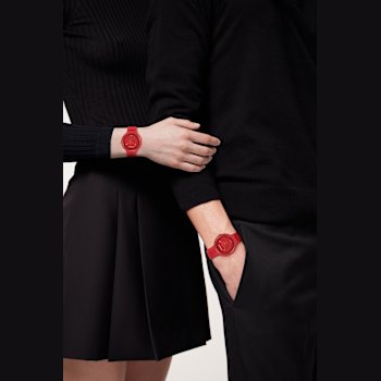 Versace Medusa Pop Red Silicone Strap Watch