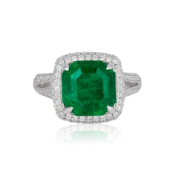 Andreoli Emerald And Diamond Ring