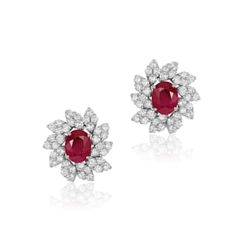 Andreoli Ruby And Diamond Earrings