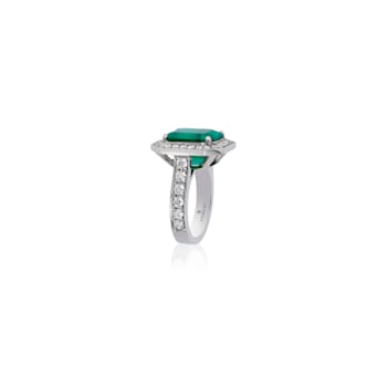 Andreoli Emerald And Diamond Ring