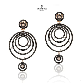 Andreoli Black Diamond Chandelier Earrings