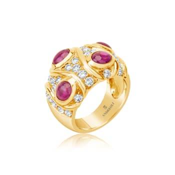 Andreoli Cabochon Ruby And Diamond Ring
