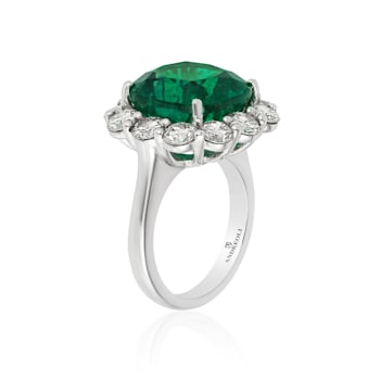 Andreoli Emerald And Diamond Ring