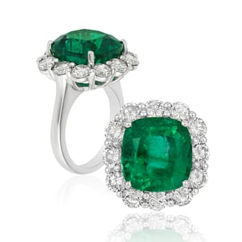 Andreoli Emerald And Diamond Ring