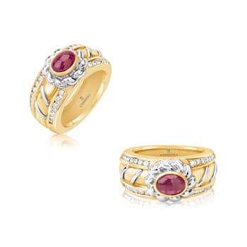 Andreoli Ruby And Diamond Dome Ring