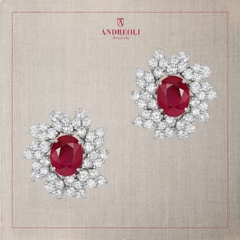 Andreoli Ruby And Diamond Earrings