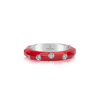 Andreoli Enamel Diamond Ring