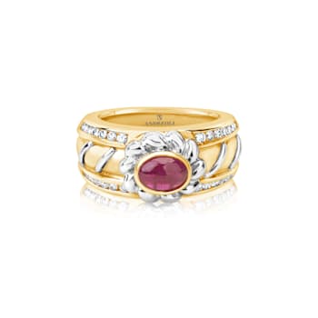 Andreoli Ruby And Diamond Dome Ring
