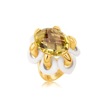 Andreoli White Agate Quartz Ring