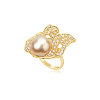 Andreoli South Sea Pearl And Diamond Ring