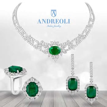 Andreoli Emerald And Diamond Earrings