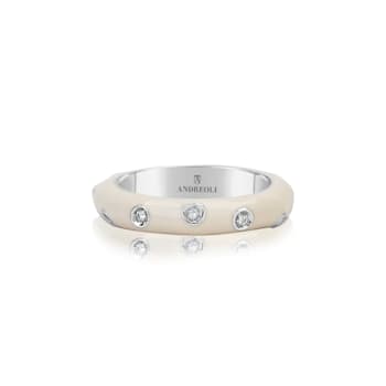 Andreoli Enamel Diamond Ring