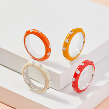 Andreoli Enamel Diamond Ring