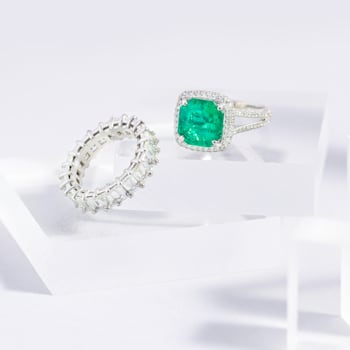 Andreoli Emerald And Diamond Ring
