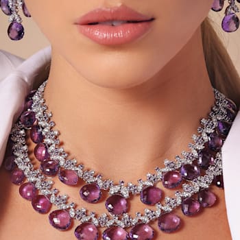 Andreoli Amethyst And Diamond Necklace