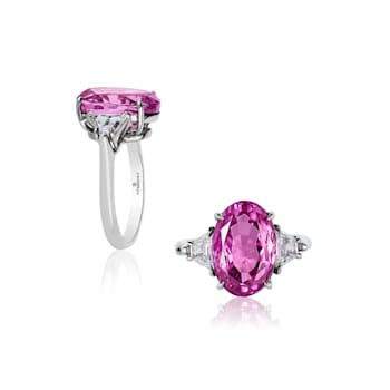Andreoli Pink Sapphire And Diamond Ring