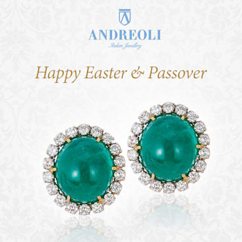 Andreoli Emerald And Diamond Earrings