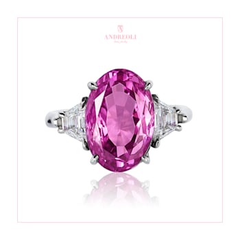 Andreoli Pink Sapphire And Diamond Ring