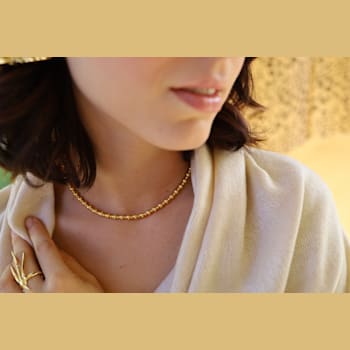 14k Yellow Gold Overlay on Brass The Dottie Choker